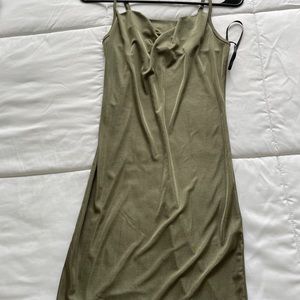 Olive green stretchy dress